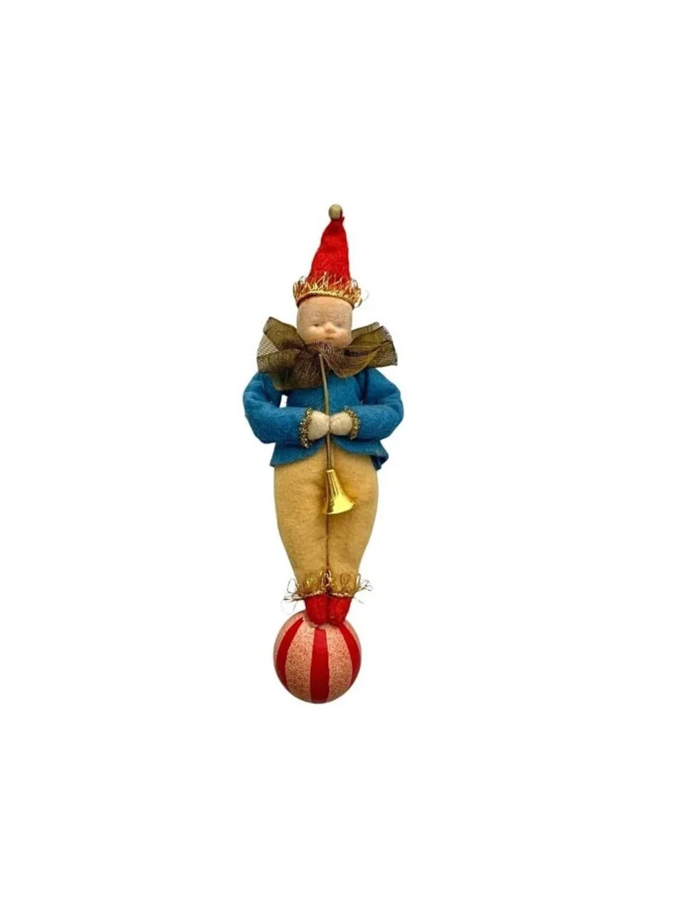 Clown Ornament Jester Figurine Vintage Christmas Decor